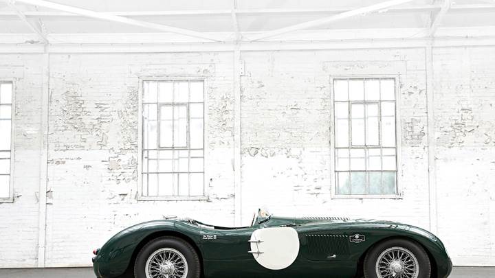 1951 Jaguar C-Type In Black Side Pose